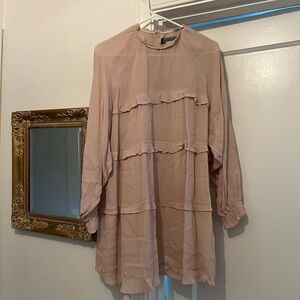 Reformation tiered ruffle shift dress